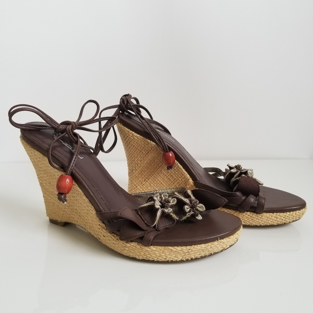 Kimel leather Wedge Sandals